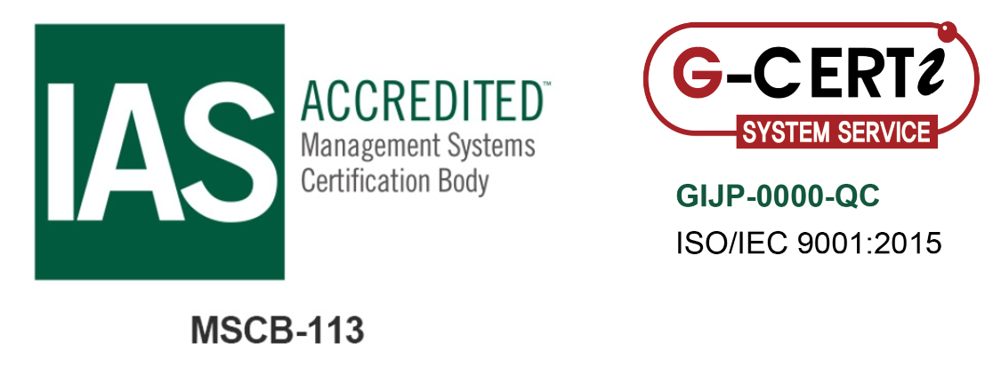 ISO/IEC 27001:2022 certification mark — GIJP-0000-QC IAS